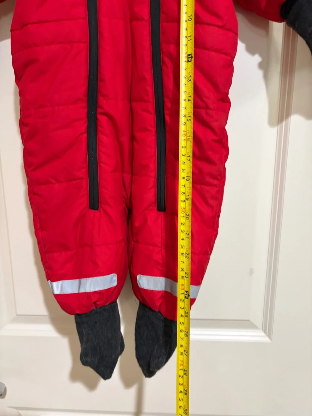 Polarn O. Pyret Red Hooded baby 4-6m Snowsuit with wool mittens